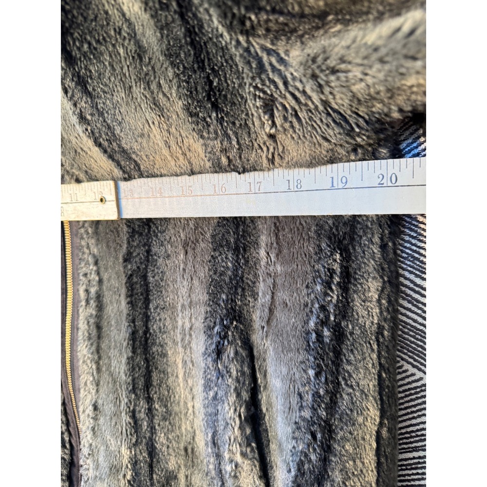 Kristen Blake Faux Fur Hooded Jacket Coat Gray Sz PM - Picture 6 of 10